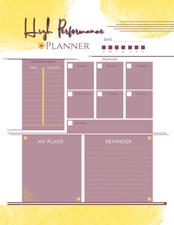 High performance planner printable template digital blank pageの写真素材