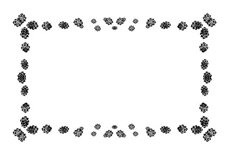 Black frame ornament art decorative boarder dark antique artworkの写真素材