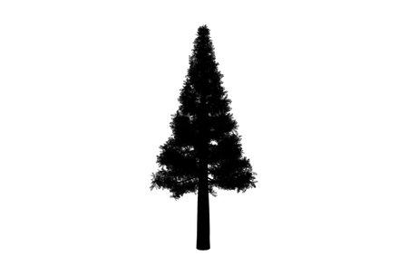 Tree silhouette botanic artwork seasonal wood shape artの写真素材