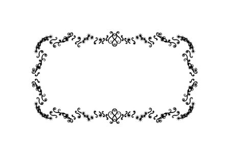 Black frame ornament art decorative boarder dark antique artworkの写真素材