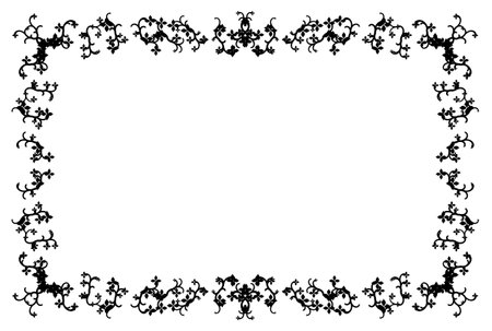 Black frame ornament art decorative boarder dark antique artworkの写真素材