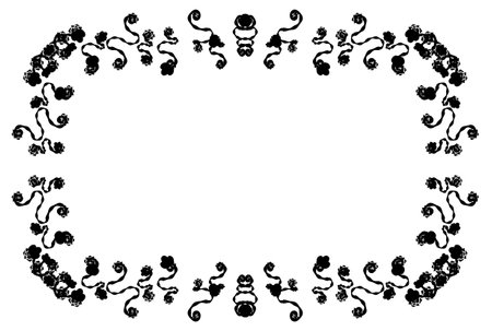 Black frame ornament art decorative boarder dark antique artworkの写真素材