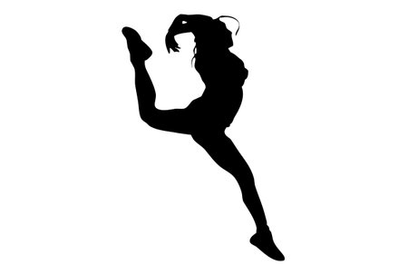 Dancer silhouette dancing human model shadow dance illustration artの写真素材