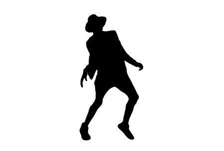 Dance silhouette dancing person sketch shadow dancer artの写真素材
