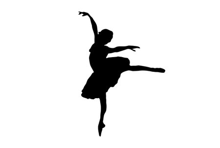 Dancer silhouette dancing human model shadow dance illustration artの写真素材