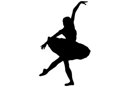 Dancer silhouette dancing human model shadow dance illustration artの写真素材