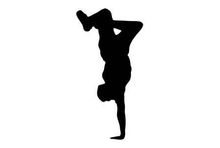Dancer silhouette dancing human model shadow dance illustration artの写真素材