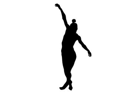 Dance silhouette dancing person sketch shadow dancer artの写真素材