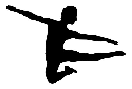 Dancer silhouette dancing human model shadow dance illustration artの写真素材
