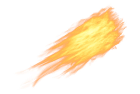 Fire trail meteor artwork dangerous flame symbol powerful bonfireの写真素材