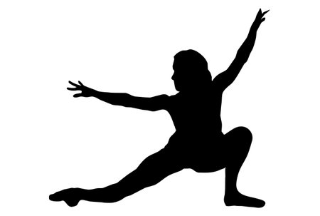 Dancer silhouette dancing human model shadow dance illustration artの写真素材