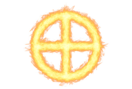 Fire scope sniper aim burning fire artwork war symbolの写真素材