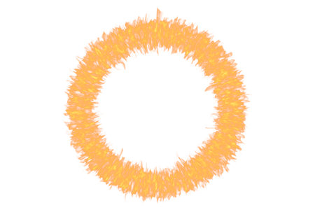 Burning circle flame rectangle fire shape flammable detonation artの写真素材