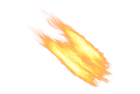 Fire trail meteor artwork dangerous flame symbol powerful bonfireの写真素材