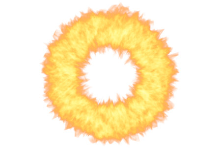 Burning circle flame rectangle fire shape flammable detonation artの写真素材