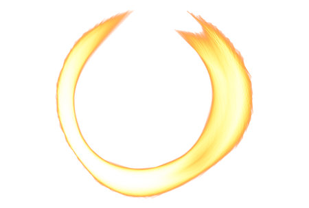 Burning circle flame rectangle fire shape flammable detonation artの写真素材