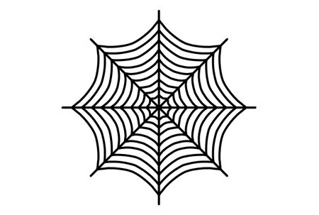 Scary spider web black gothic insect graphic design element Halloween decor artの写真素材