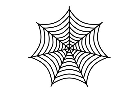 Scary spider web black gothic insect graphic design element Halloween decor artの写真素材