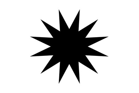 Black star drawing success champion achievement object icon silhouetteの写真素材