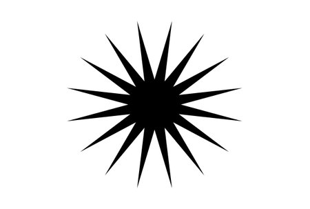 Black star drawing success champion achievement object icon silhouetteの写真素材