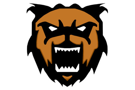 Bear logo professional american character logotype faceの写真素材