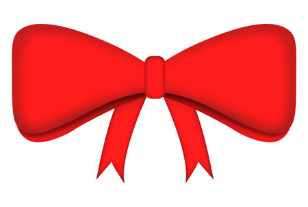 Red loop Christmas art cheerful xmas illustration Merry Christmas religious clip artworkの写真素材