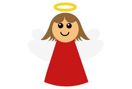 Angel christmas art cheerful xmas illustration merry christmas religious clip artworkの写真素材