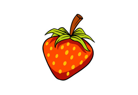 Sweet strawberry clip art juicy fruit snack drawingのイラスト素材