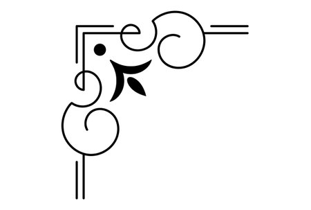 Curly ornament calligraphy artwork ornate borderのイラスト素材