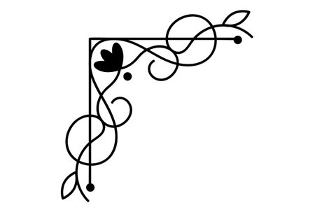 Curly ornament calligraphy artwork ornate borderのイラスト素材