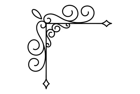 Royal ornament corner ornamental vintage ornate artのイラスト素材