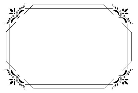 Ornament frame artwork calligraphic pattern ornate art borderのイラスト素材