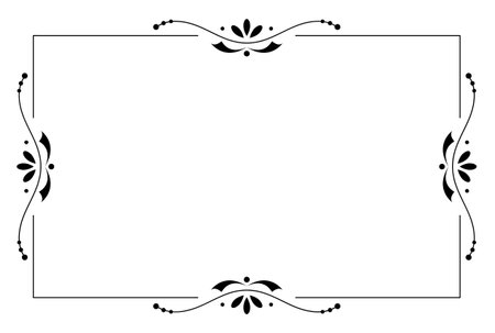 Premium ornament frame festive pattern floral graphic design elementのイラスト素材