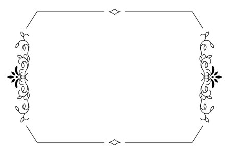 Premium ornament frame festive pattern floral graphic design elementのイラスト素材