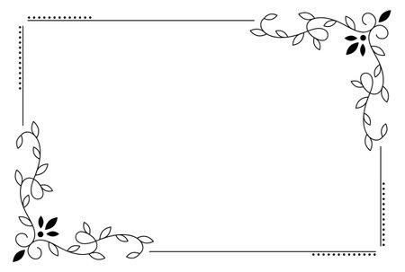 Ornament frame elegance artwork rectangle wedding styleのイラスト素材