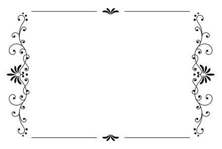 Ornament frame elegance artwork rectangle wedding styleのイラスト素材