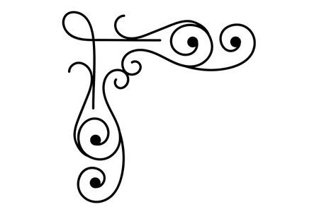 Typographic ornament ornamental flourishes patternのイラスト素材