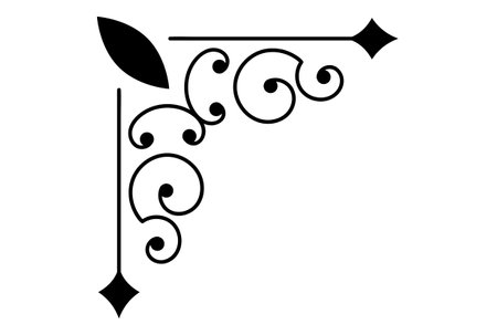 Typographic ornament ornamental flourishes patternのイラスト素材