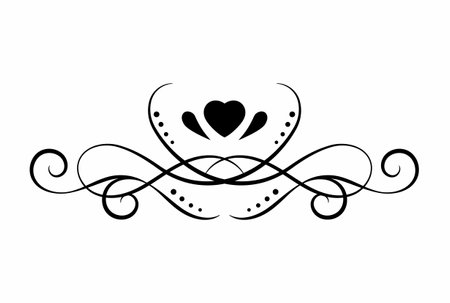 Calligraphy headline ornate ornamental art invitation ornament artworkのイラスト素材