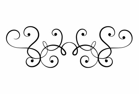 Decorative ornament art ornamental swirly pattern victorian panelのイラスト素材