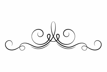 Flourish ornament swirl ornate label festive headline decorationのイラスト素材