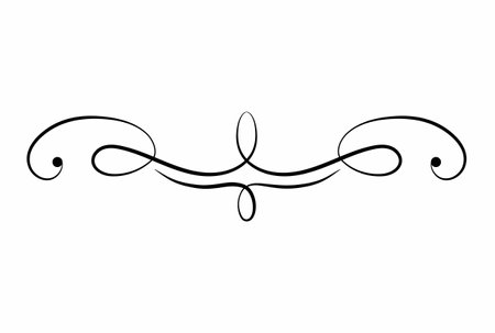 Flourish ornament swirl ornate label festive headline decorationのイラスト素材