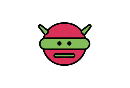 Bot head robot face artificial intelligence character tech support art futuristic roboticのイラスト素材