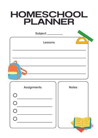 School planner digital planning insert sheet printable page templateの写真素材