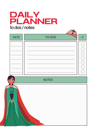 Queen planner digital planning insert sheet printable page templateの写真素材