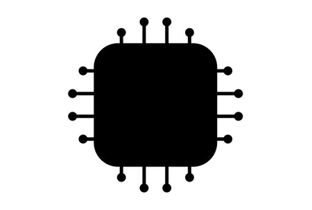 Chip flat app icon minimalist web symbol black signの写真素材