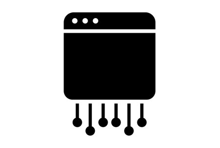 Web flat app icon minimalist web symbol black signの写真素材