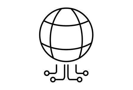 World line icon website symbol artificial intelligence black sign for app or webの写真素材