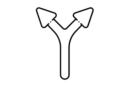 Double arrow line icon black website symbol minimalist outline signの写真素材