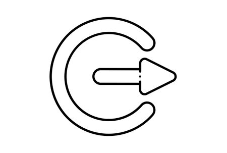 Log out line icon black website symbol minimalist outline signの写真素材